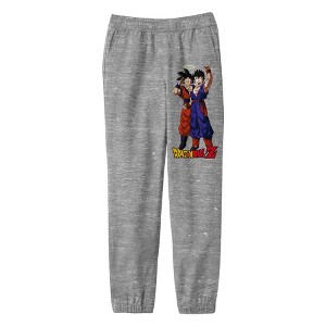 Bioworld Dragon Ball Z Goku and Gohan with Logo Youth Gray Graphic Sweatpants - 1 of 3