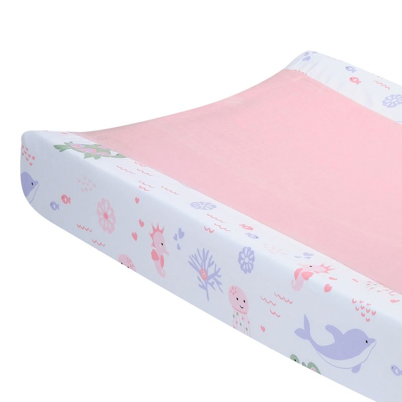 Lambs & Ivy Sea Dreams Dolphin/Turtle Underwater Nautical Changing Pad Cover, 2 of 6