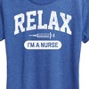 Women's - Instant Message - Relax I'm A Nurse Short Sleeve Graphic T-Shirt - 2 of 4