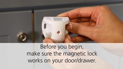 Safety 1st White Adhesive Magnetic Lock System with 8 Locks and 2 Keys
