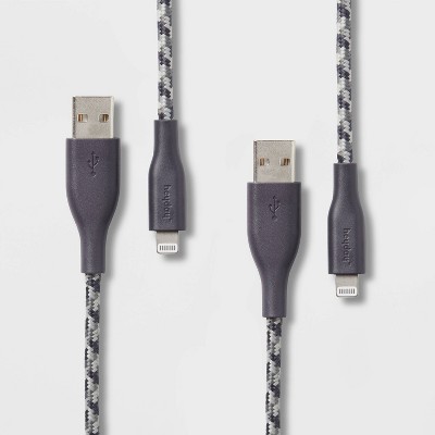 heyday™ 6' Lightning to USB-A 2pk Braided Cable