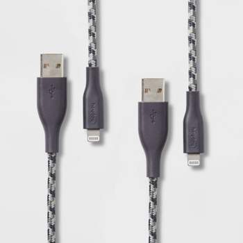6' Lightning to USB-A 2pk Braided Cable - heyday™