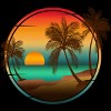 Men's Design By Humans VINTAGE NATURE SUNSET PALM TREES By punsalan T-Shirt - 2 of 2