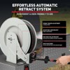 Mojgar Oil Hose Reel, 3/8 inch x 50 ft Retractable Fuel Hose Reel, Adjustable Support Arm and Pipe Gripper Spring - 2 of 4