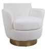 Lyngins 360° Swivel Accent Chair, Swivel Barrel Chair, Armchair for Living Room, Round Barrel Chairs with Gold Stainless Steel Base, Reading Chair - 4 of 4