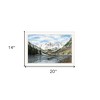 HomeRoots Snowy Mountain Landscape White Framed Wall Art - 3 of 4