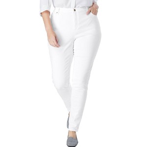 Woman Within Plus Size Tall Comfort Curve Slim-Leg Denim Jean - 1 of 4