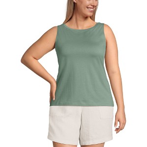 Lands' End Women's Supima Cotton Tank Top - 1 of 3