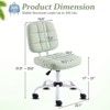Karl Home | 22.1 Inch Upholstered PU Lattice Swivel Office Chair - 4 of 4