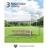 Jojoka 10x10 Pop Up Canopy Tent,Patio Canopy Tent with One Button Push Setup,4 Weight Bags,3 Adjustable Height - 2 of 4