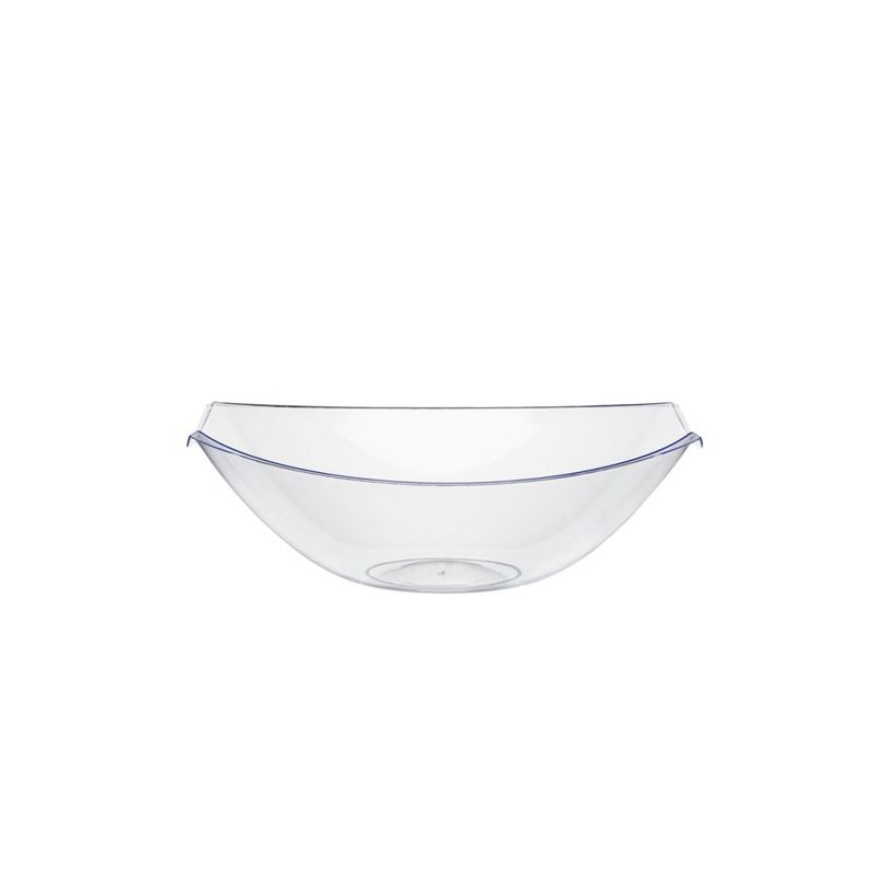 Crown Display 8 Pack Disposable Salad Serving Bowl Oval Stadium Bowl - Plastic Bowl Stadium Oval Chips Dips and Snack Bowl, 4 of 10