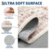 Rugs for Living Room Vintage Floral Print Area Rug Low Pile Non-Slip Distressed Indoor Carpet for Bedroom Dining Room Home Office - 4 of 4