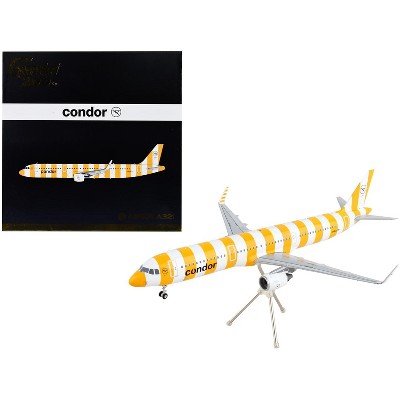 Airbus A321 Commercial Aircraft "Condor Airlines" White & Orange Striped "Gemini 200" 1/200 Diecast Model Airplane by GeminiJets