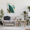 Stupell Industries Vintage Parisian Peacock Patterned Bird Blue Hibiscus Flower Canvas Wall Art - 2 of 4
