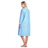 YafeMarte Women’s Long Sleeve Flannel Nightgown with Lace Trim and Floral Design - 4 of 4