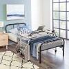 Overbed Table with Wheels - 47.24" Laptop Desk Cart, Adjustable Height (24"-35") & Length (32"-47"), 5-Setting Tilt Board, Cross-Bed Eating Desk - 3 of 4