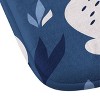 Deny Designs BlueLela Rabbits and Flowers Memory Foam Bath Rug: Microfiber, Machine Washable, 1'9"x2'10" - 3 of 4