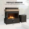 YARDSIGHT Propane Ventless Gas Fireplace 50,000 BTU, Durable Iron Build, Gray & Black Finish, Outdoor-Ready with Protective PVC Rain Cover - 3 of 4