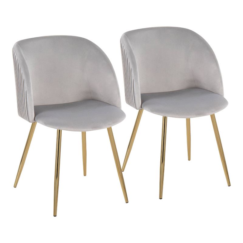 Set of 2 Fran Pleated Waves Dining Chairs - Lumisource, 1 of 10