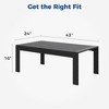 Chery Life All-Weather Aluminum Outdoor Coffee Table, Modern Coffee Table for Outside, Rectangle Patio Coffee Table-Black - 2 of 4