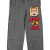 King Of The Hill Hank Hill & Logo Men's Gray Heather Sleep Pajama Pants - 2 of 4