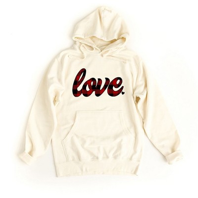 Simply Sage Market Women's Graphic Hoodie Buffalo Plaid Love