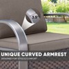Outdoor Swivel Chair Patio Glider Chair with High Back Chair Set of 2 - 4 of 4