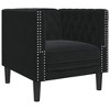 vidaXL Chesterfield Sofa Chair Black Velvet - 2 of 4
