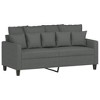 vidaXL 2-Seater Sofa Dark Gray 55.1 in. Fabric - image 2 of 4