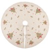 Saro Lifestyle Xmas Tree Embroidered Tree Skirt, 56"x56" Round, Natural - 2 of 4