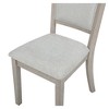 Best Master Furnture,Timbria Transitional Upholstered Dining Chairs, Set of 2, Oak/Grey - 3 of 4