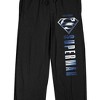 Superman Classic Logo Men's Black Graphic Sleep Pants - 2 of 4