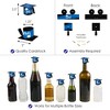 Big Dot of Happiness Blue Grad - Best is Yet to Come - DIY Grad Cap Royal Blue Graduation Party Bottle Topper Decorations - Set of 20 - 3 of 4