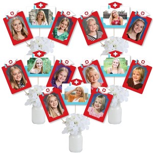 Big Dot of Happiness Nurse Graduation - Medical Nursing Graduation Party Picture Centerpiece Sticks - Photo Table Toppers - 15 Pieces - 1 of 4