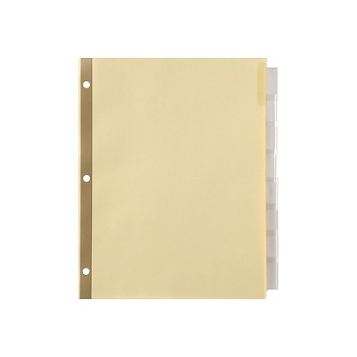 Staples Insertable Big Tab Paper Dividers 8-Tab Clear (18934/11112) 153874