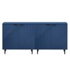 70" Set of 2 Modern Sideboard Cabinet with Adjustable Shelves, TV Stand with Geometric Door Design for Living Room - 3 of 4