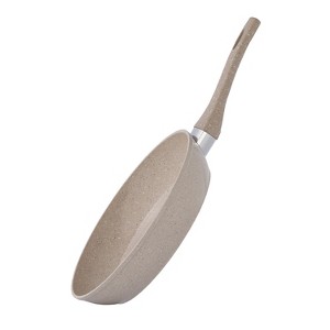 Lorren Home Trends 9.5" Ceramic Coated Fry Pan, Heat-resistent Handle, PFOA Free, Easy to Clean, Induction Compatible, Beige - 1 of 4