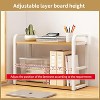 Wooden Double-Tier Desk Shelf for Desktop, Dressing Table & Cubicle Decor - 3 of 4