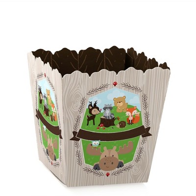 Big Dot of Happiness Woodland Creatures - Party Mini Favor Boxes - Baby Shower or Birthday Party Treat Candy Boxes - Set of 12