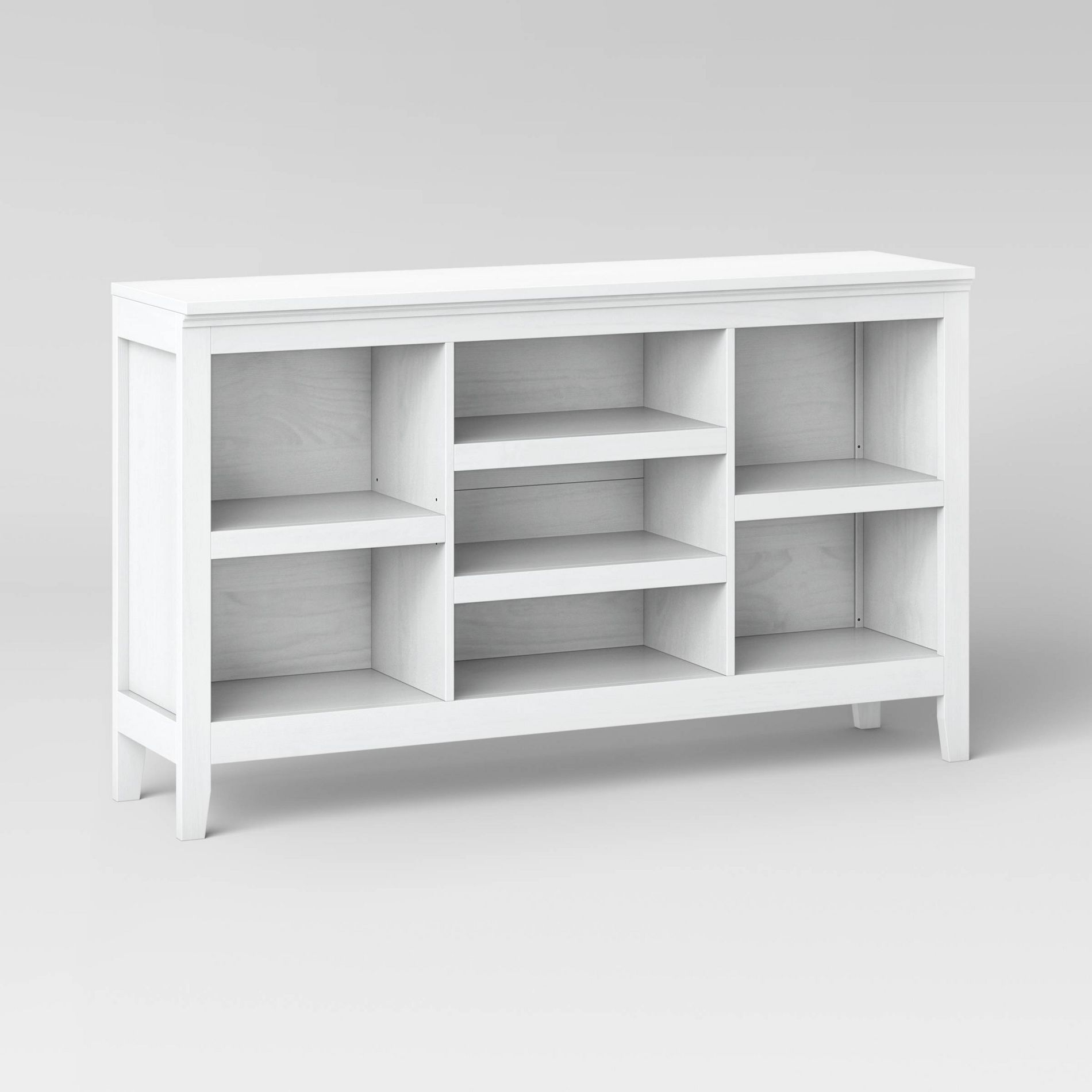 32" Carson Horizontal Bookcase: Sturdy Melamine, 7 Shelves, Home Office - Threshold™