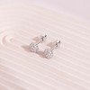 Girls' Clear Ball of Gems Screw Back Sterling Silver Earrings - In Season Jewelry - 4 of 4