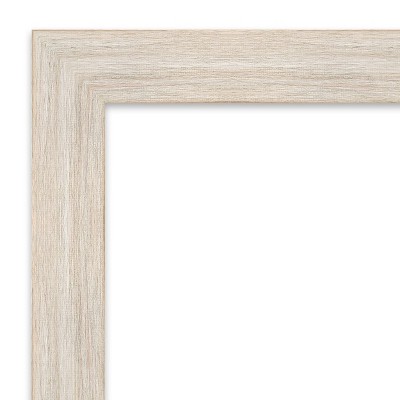 Hardwood Whitewash Narrow Wood Picture Frame 24x36 Inches