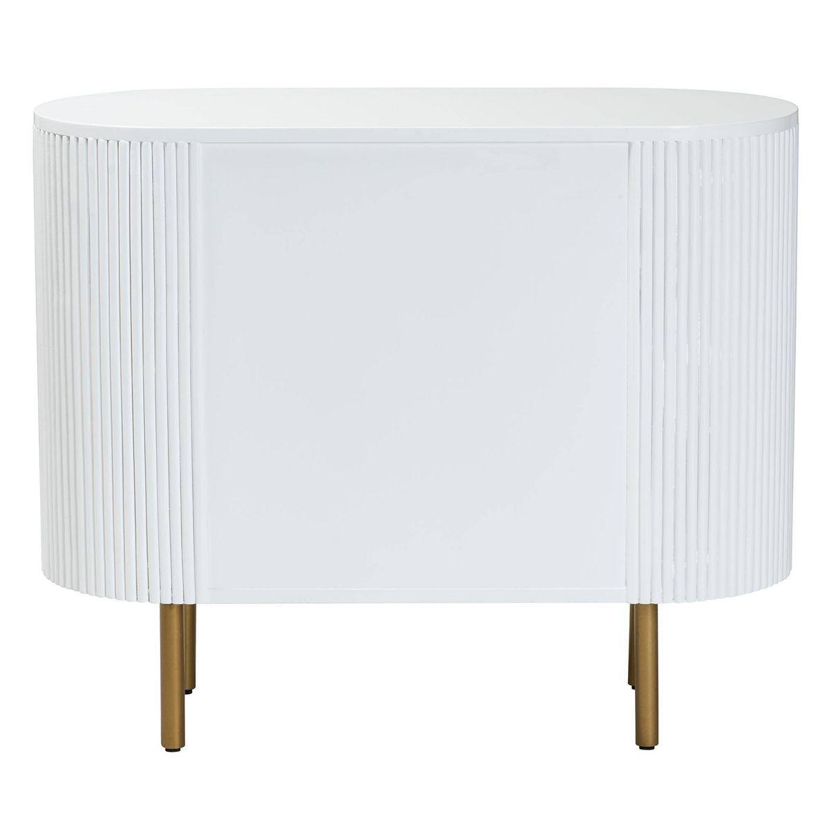 bali & pari Beyla Fluted Wood and Metal 3 Drawer Dresser White/Gold - thumbnail 8