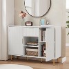 TIRAMISUBEST Storage cabinet Wave pattern 2 door With drawers buffets & sideboards for living room, dining room, bedroom - 2 of 4