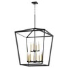 Quorum Lighting Manor 12-Light 2-Tier Pendant, Noir, 29W, 38H - 2 of 3