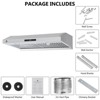 Acekool Stainless Steel Under Cabinet Range Hood with 3-Speed Touch Control, Ultra-Quiet Operation, 400 CFM Suction, LED Lights - 3 of 4