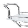 Vynxaria Allen White and Chrome 2-Tier Glass Shelf Metal Bar Cart ¨C Elegant & Functional - 2 of 4