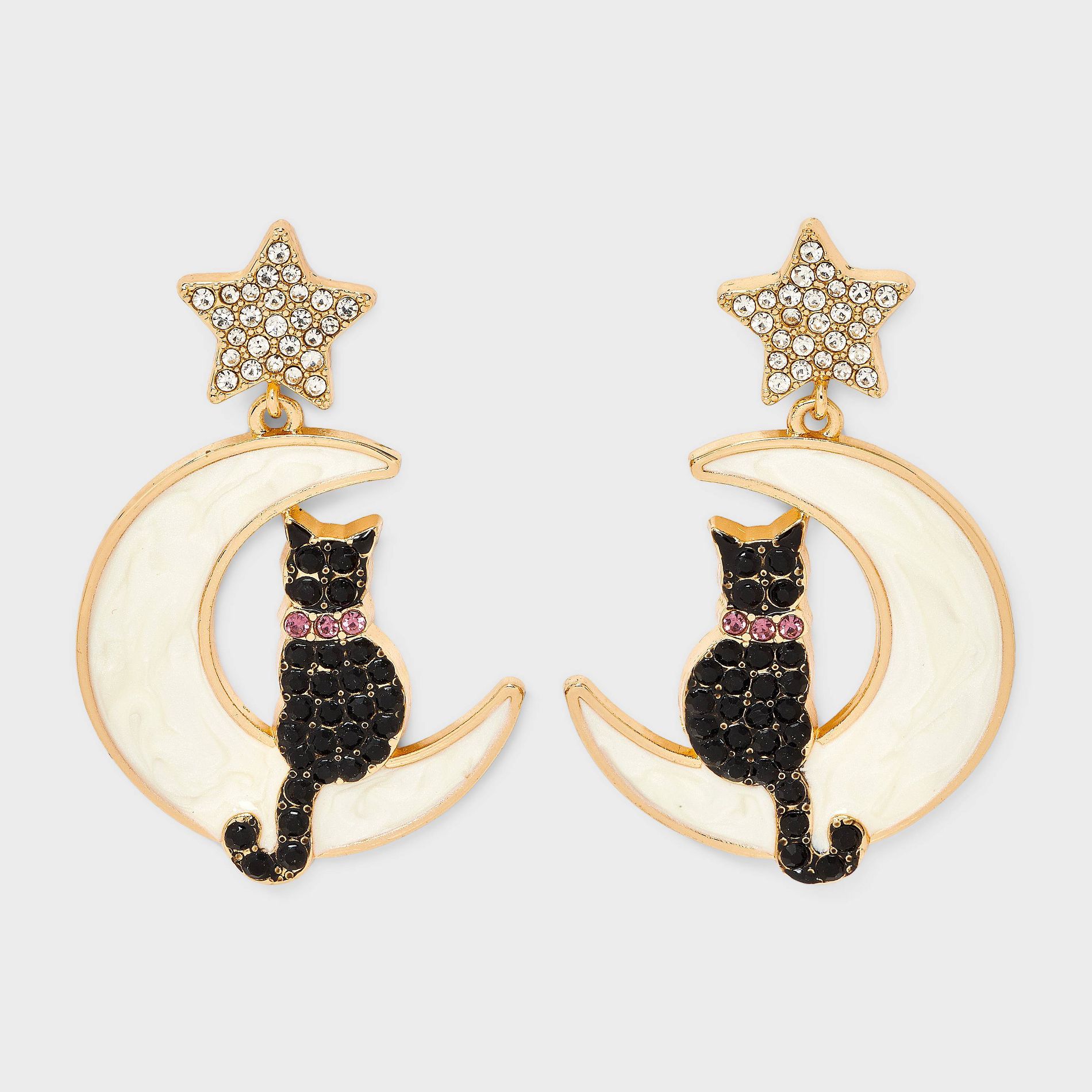 SUGARFIX by BaubleBar Halloween Creature Of The Night Earrings - Black/Ivory