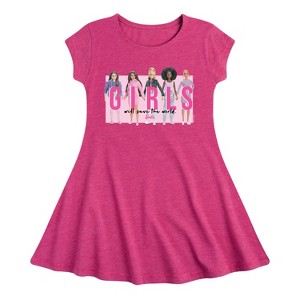 Girls' - Barbie - Girls Will Save the World Fit & Flair Cap Sleeve Dress - 1 of 1