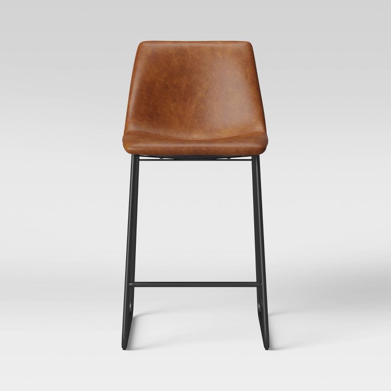 Bowden Faux Leather Counter Height Barstool - Threshold™, 5 of 13